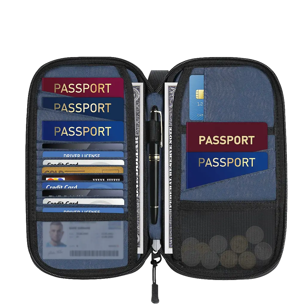 PORODO LIFESTYLE MILANO SMART PASSPORT HOLDER RFID BLOCKING PROTECTION BLACK PDLFSTFB30BK thumbnail 2