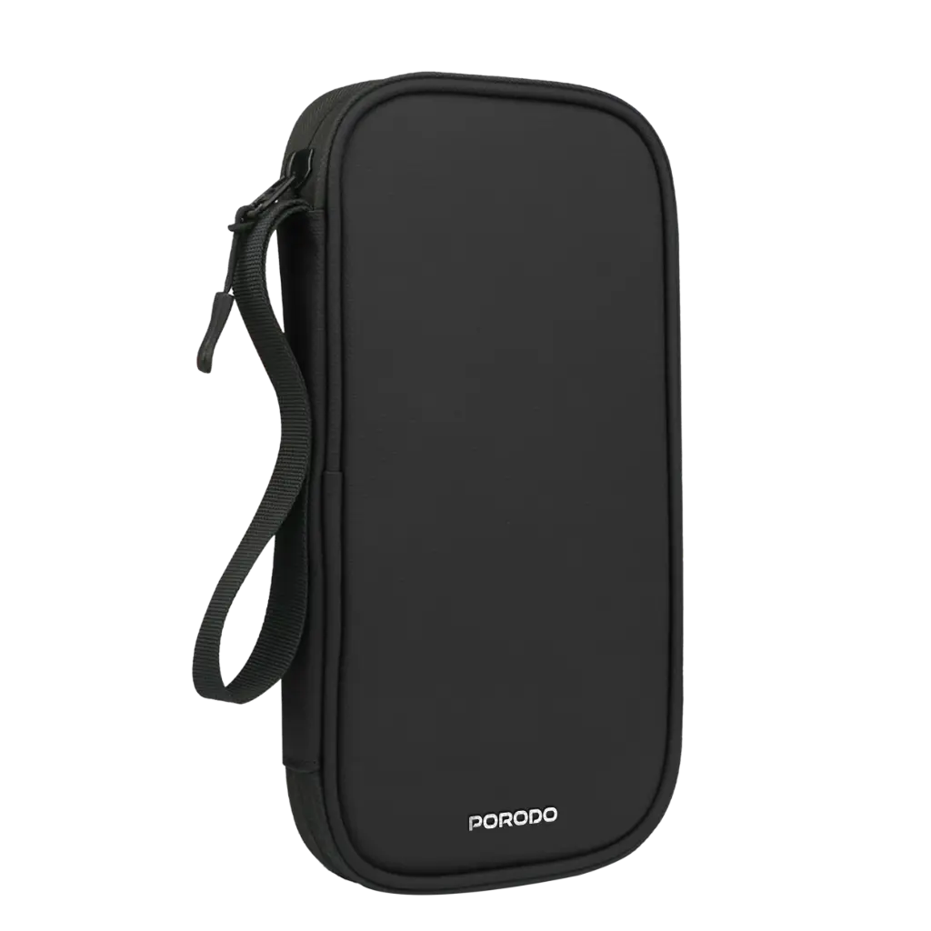 PORODO LIFESTYLE MILANO SMART PASSPORT HOLDER RFID BLOCKING PROTECTION BLACK PDLFSTFB30BK