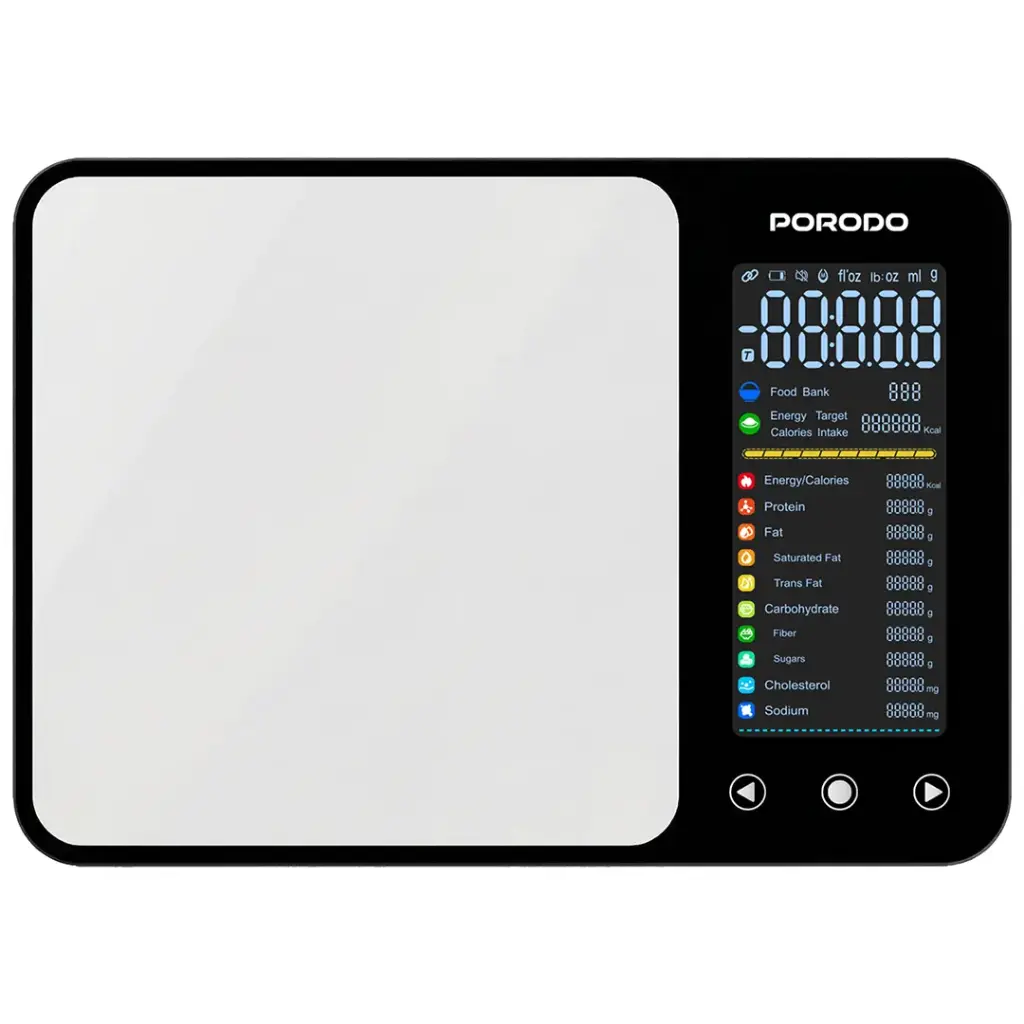 PORODO LIFESTYLE KALIO SMART FOOD KITCHEN SCALE SILVER PDLFSTK86SL