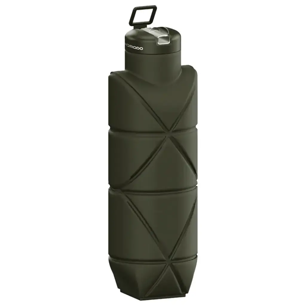 PORODO LIFESTYLE FOLD FLAT LEAKPROOF SILICONE BOTTLE GREEN PDLJ1026GN