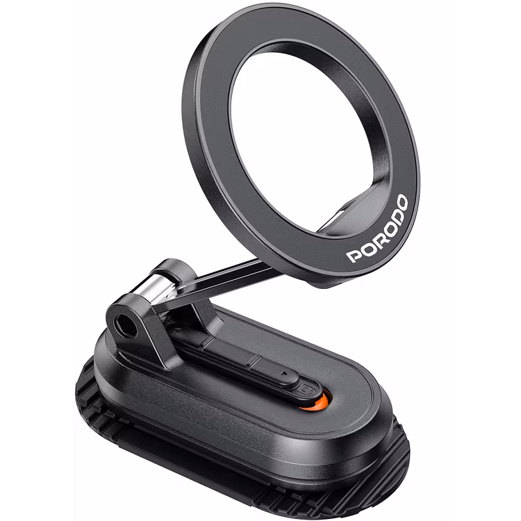 PORODO GRIPFOLD MAGSAFE ROTATABLE CAR MOUNT 360 DEGREE FULL ROTATION BLACK PDSKR06BK thumbnail 2
