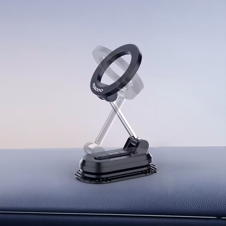 PORODO GRIPFOLD MAGSAFE ROTATABLE CAR MOUNT 360 DEGREE FULL ROTATION BLACK PDSKR06BK thumbnail 6