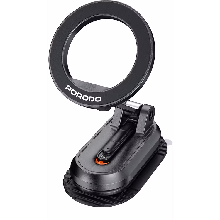 PORODO GRIPFOLD MAGSAFE ROTATABLE CAR MOUNT 360 DEGREE FULL ROTATION BLACK PDSKR06BK thumbnail 4