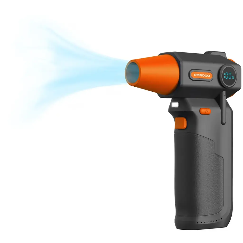 PORODO LIFESTYLE CORDLESS TURBO AIR DUSTER WITH LED LIGHT BLACK PDTBYMG826BK