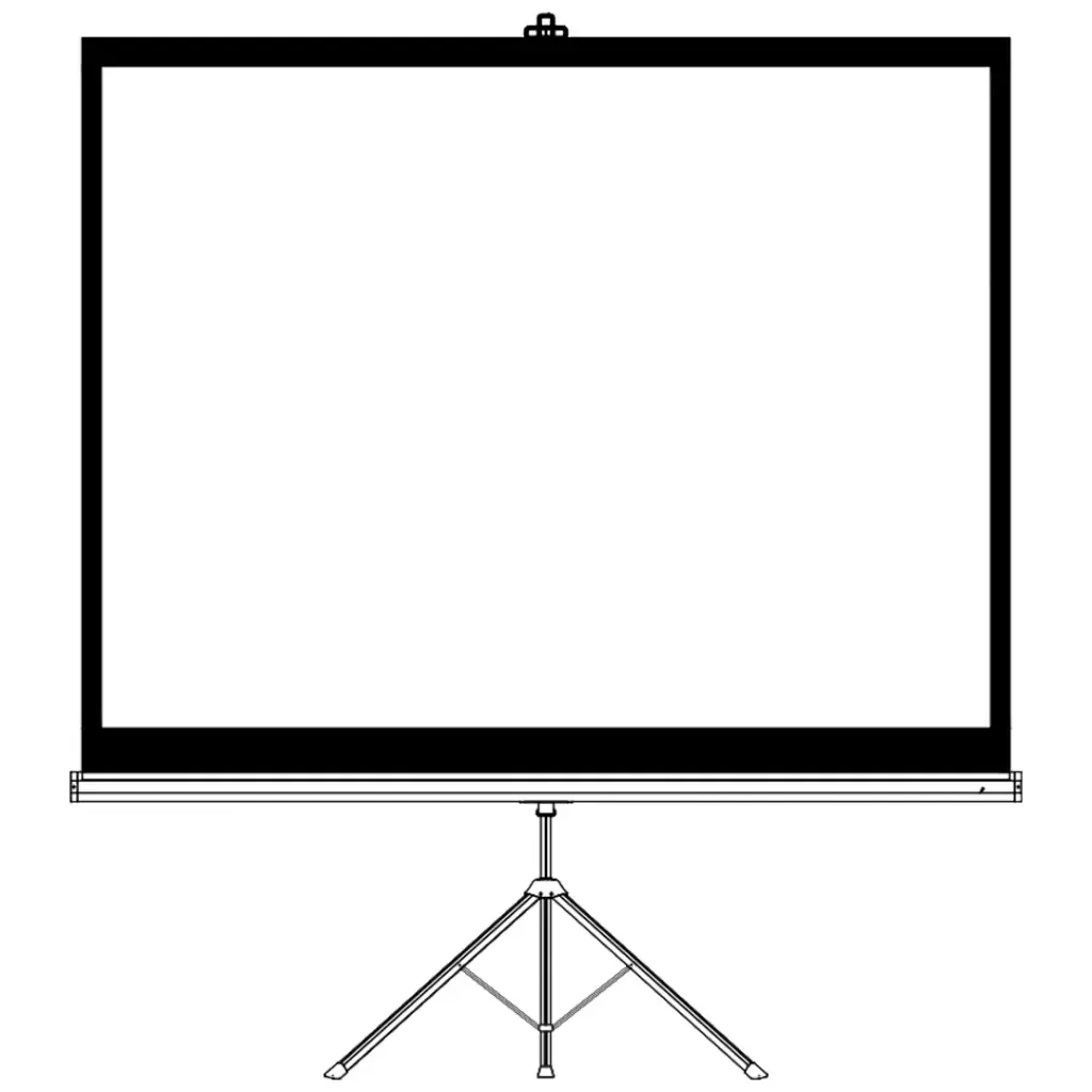 PORODO 100" PORTABLE PROJECTION SCREEN WITH STABLE TRIPOD STAND PDTET100WH