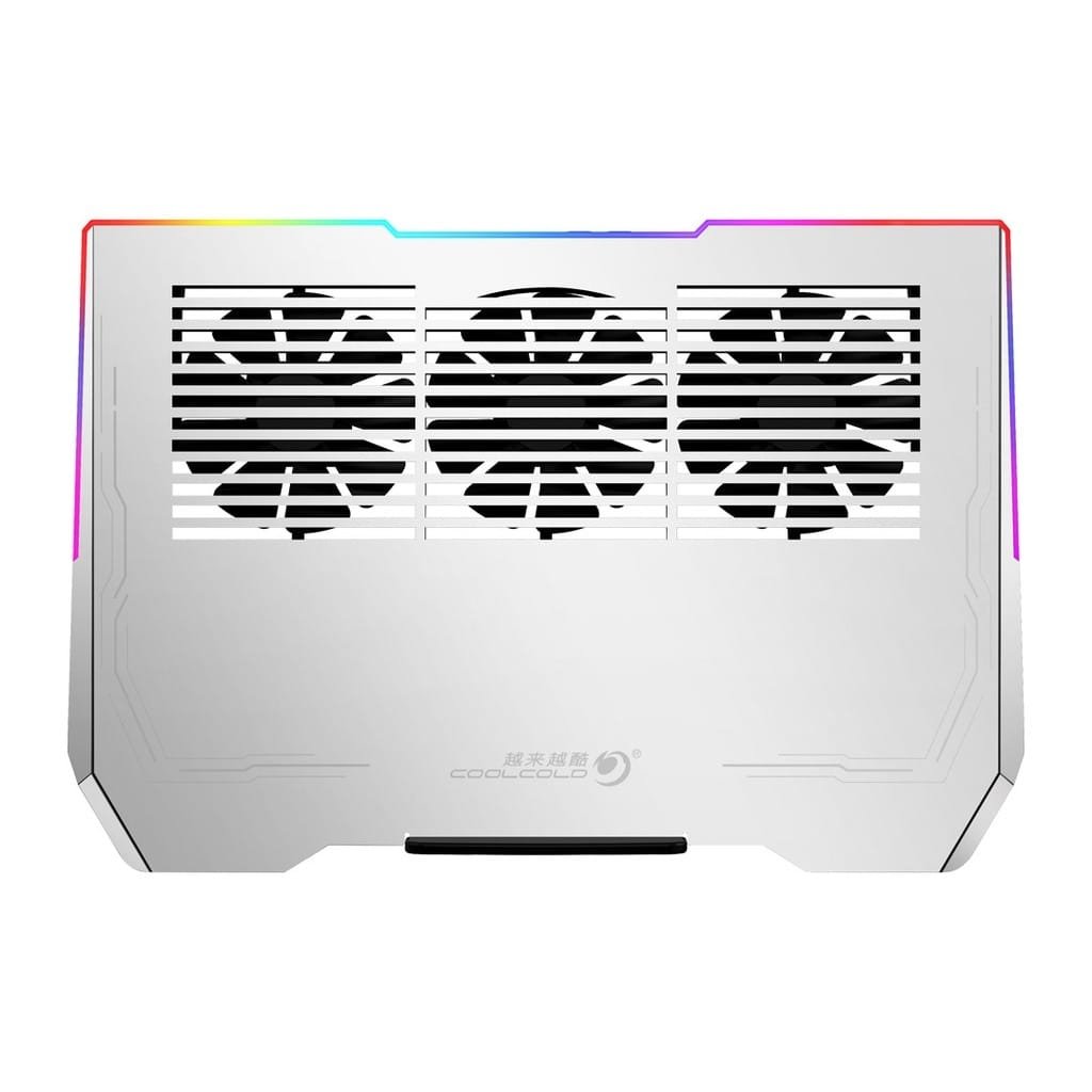 PORODO GAMING ALUMINIUM MULTI FAN COOLING PAD SILVER PDX117 thumbnail 2