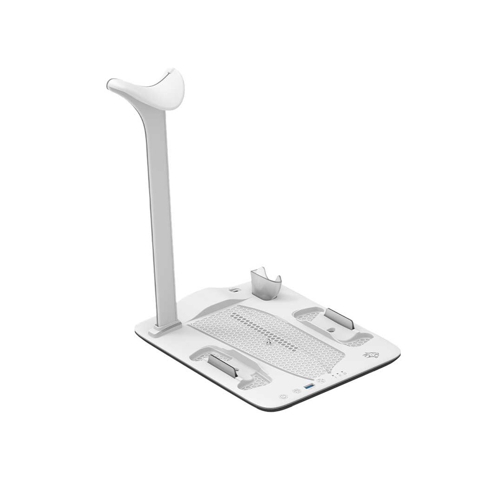 PORODO GAMING PS5 SLIM COOLING STATION HEADPHONE STAND & CONTROLER CHARING PDX118
