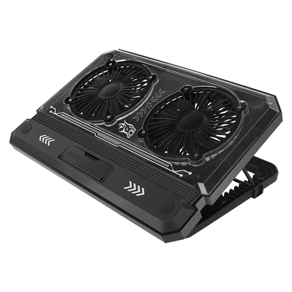 PORODO GAMING CRYSTAL SHELL LAPTOP COOLING PAD BLACK PDX121-BK