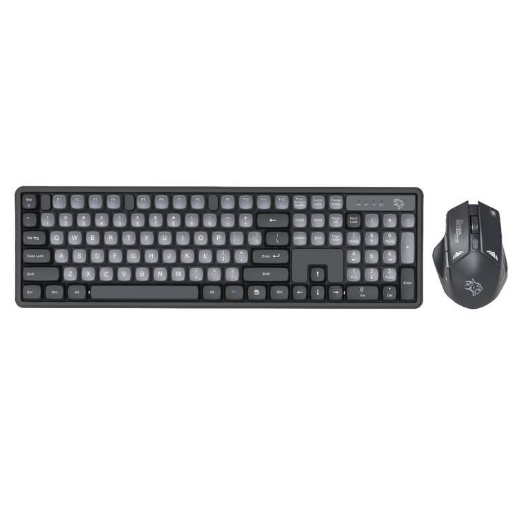 PORODO GAMING DESIGN WIRELESS ARABIC KEYBPARD MOUSE SET BLACK PDX225-GYA