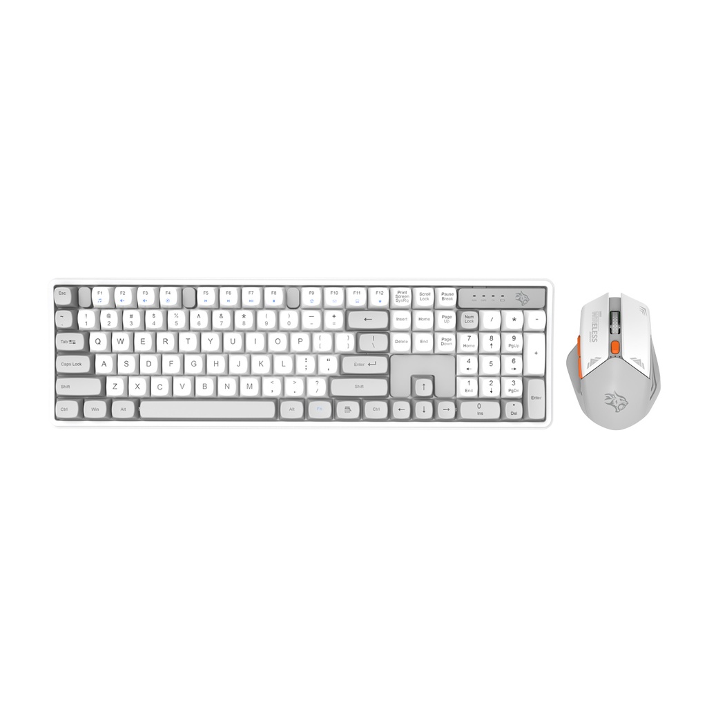 PORODO GAMING DESIGN WIRELESS ARABIC KEYBPARD MOUSE SET WHITE PDX225-WHA