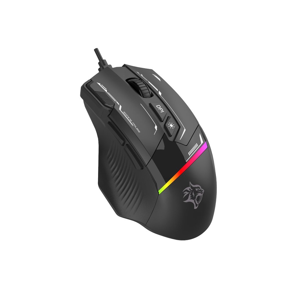 PORODO GAMING 7200 DPI WIRED MOUSE BLACK PDX321