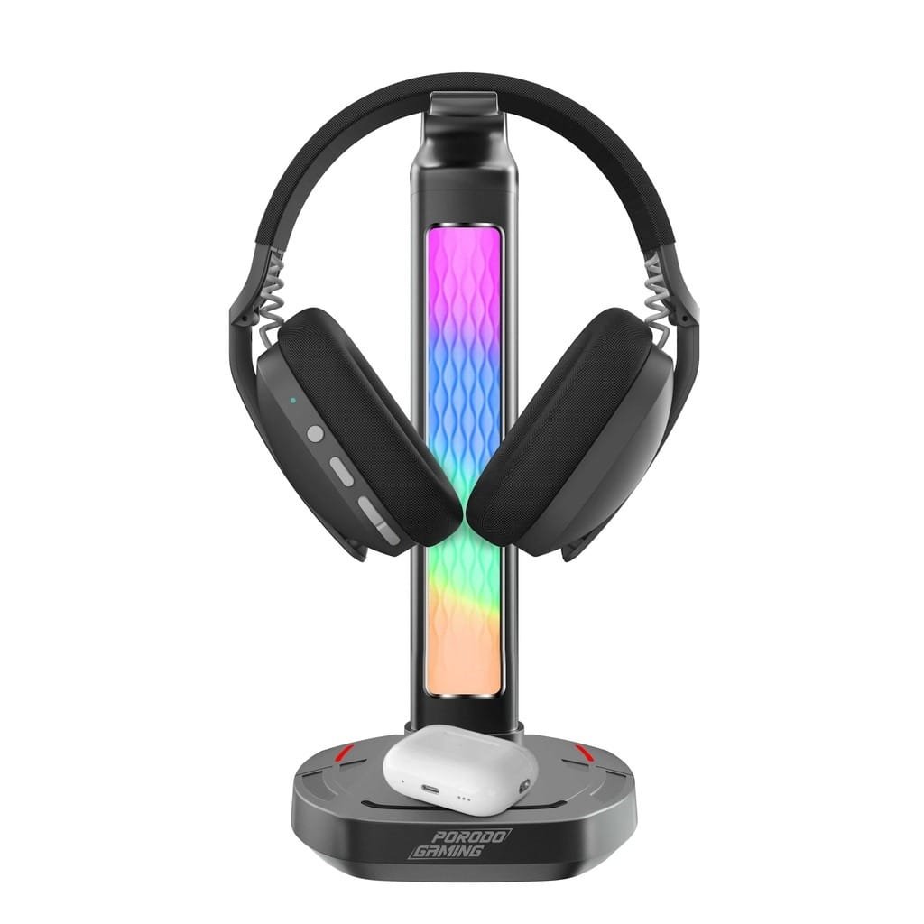 PORODO GAMING WIRELESS CHARGING AND USB C HEADPHONE STAND PDX527 thumbnail 2