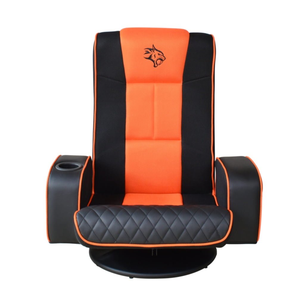 PORODO GAMING PREDATOR PRO GAMING SEAT WITH ARMREST CUPHOLDER 360 BLACK ORANGE PDX531 thumbnail 2