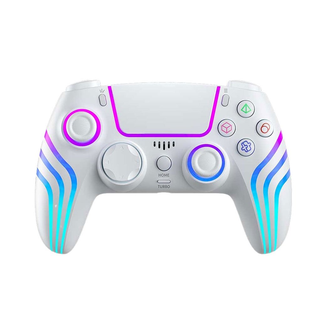 PORODO GAMING PS4 WIRELESS CONTROLLER 6-AXIS GYRO ERGONOMIC DESIGN WHITE PDX628