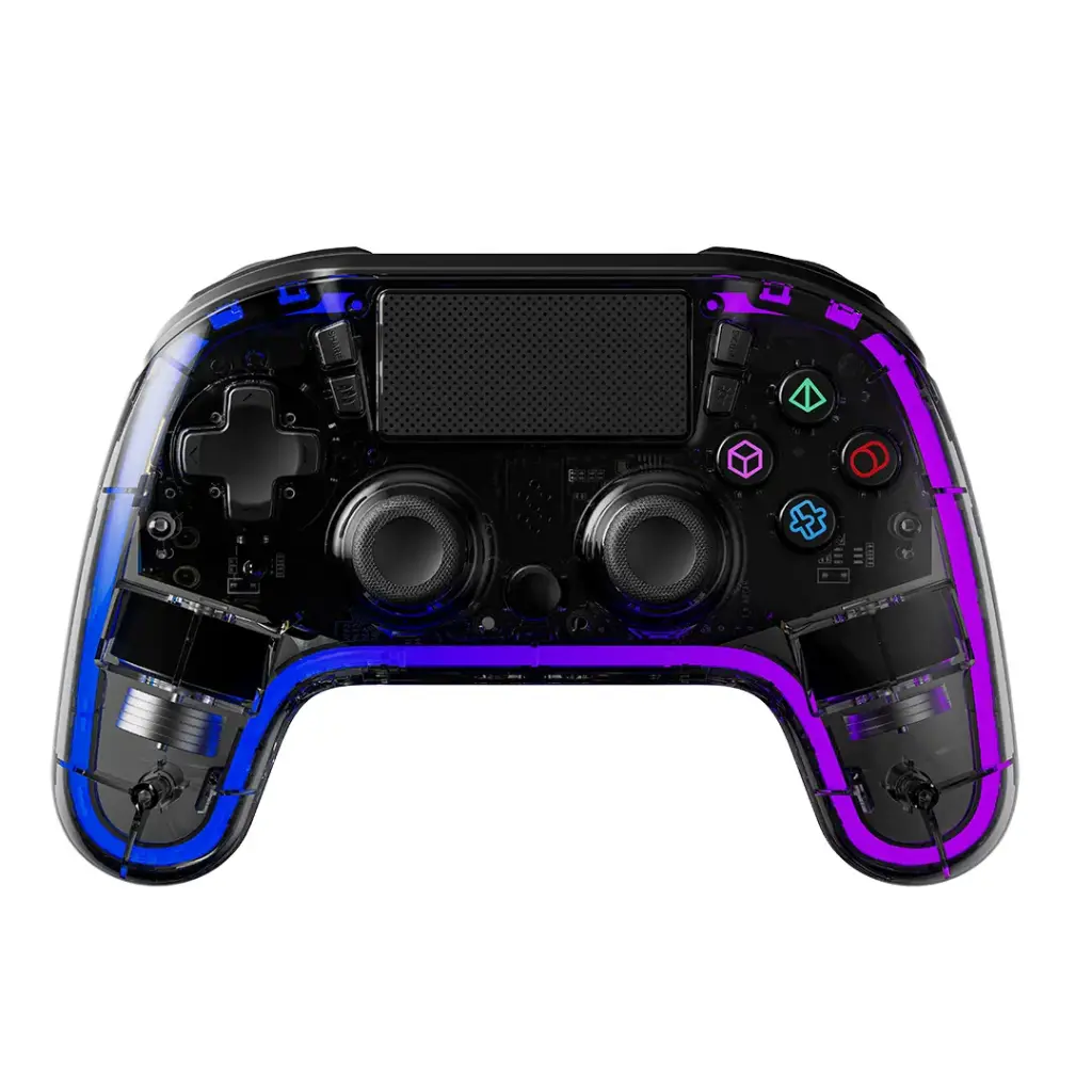 PORODO GAMING CRYSTAL SHELL PS4 RGB CONTROLLER BLACKPDX629-BK