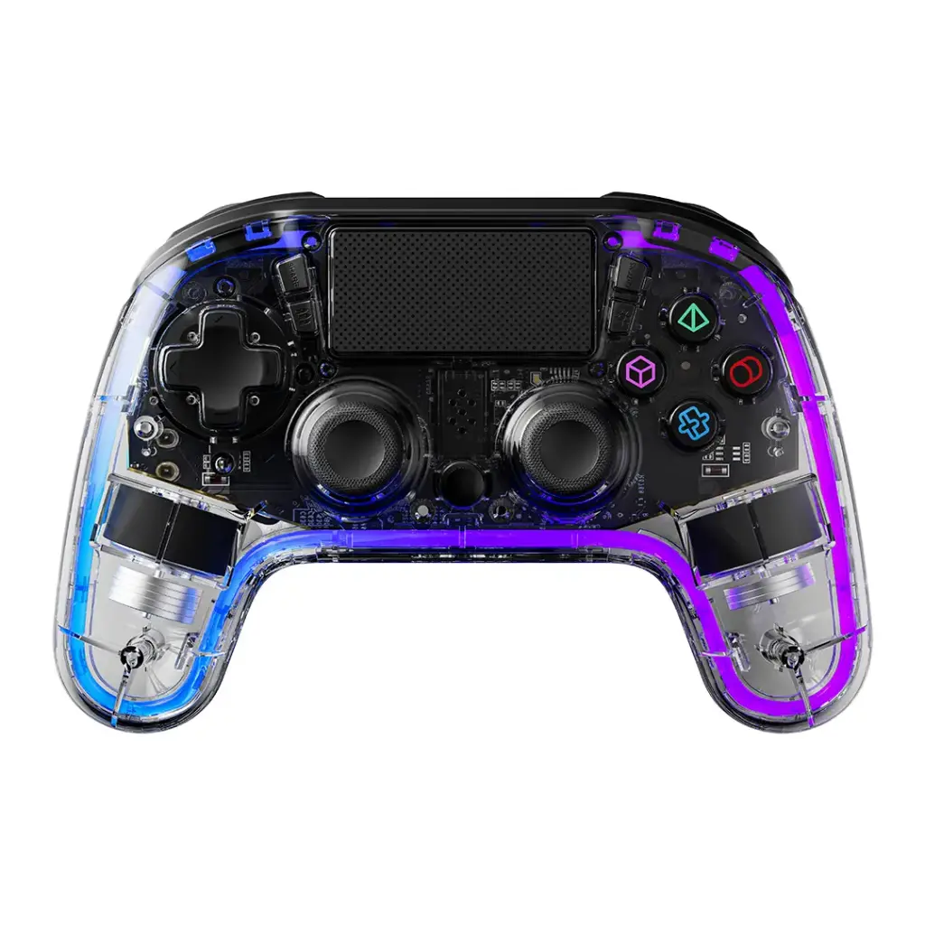 PORODO GAMING CRYSTAL SHELL PS4 RGB CONTROLLER CLEAR PDX629-CL