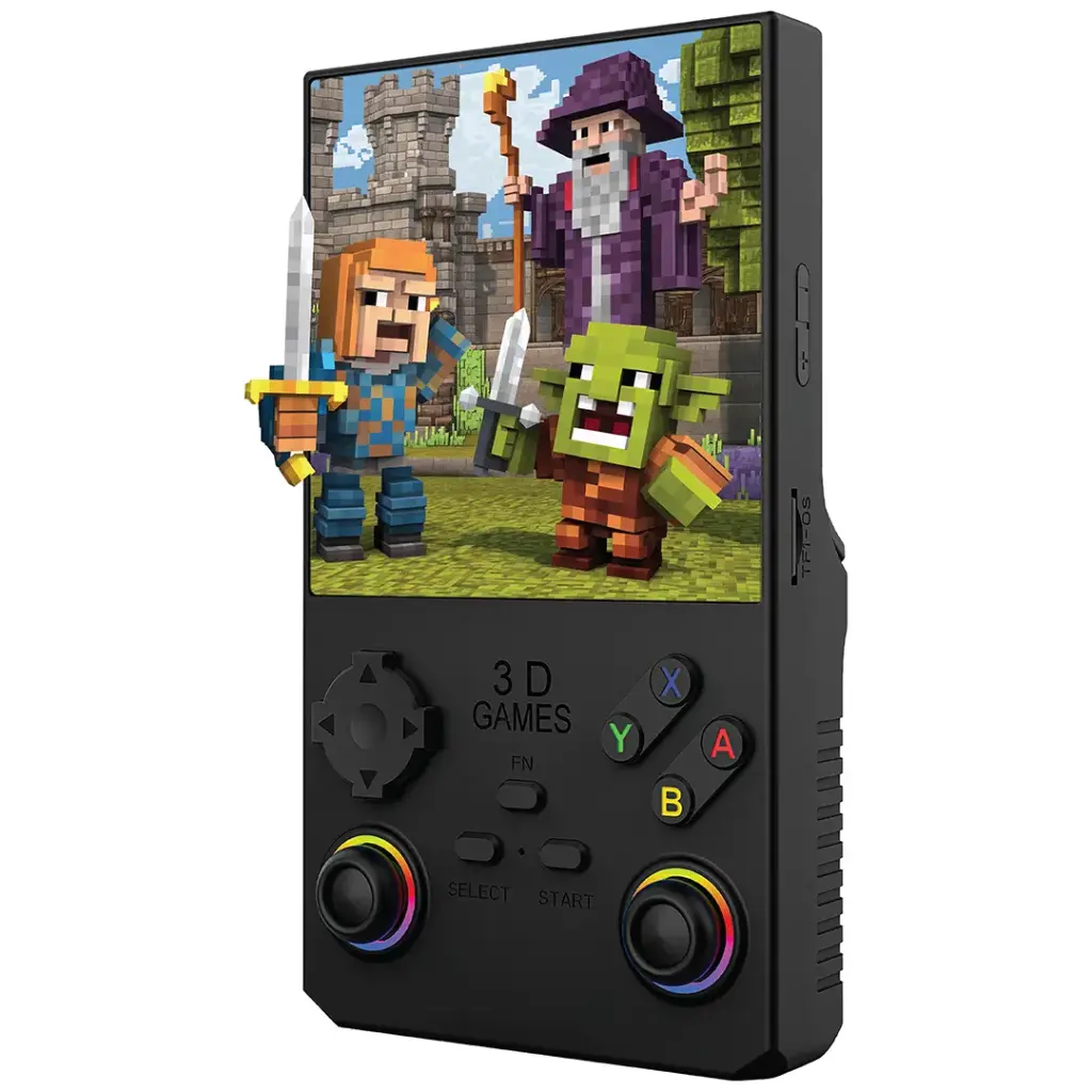 PORODO GAMING 4 SQUARE DISPLAY RETRO HANDHELD GAME CONSOLE BLACK PDXV40BK thumbnail 2