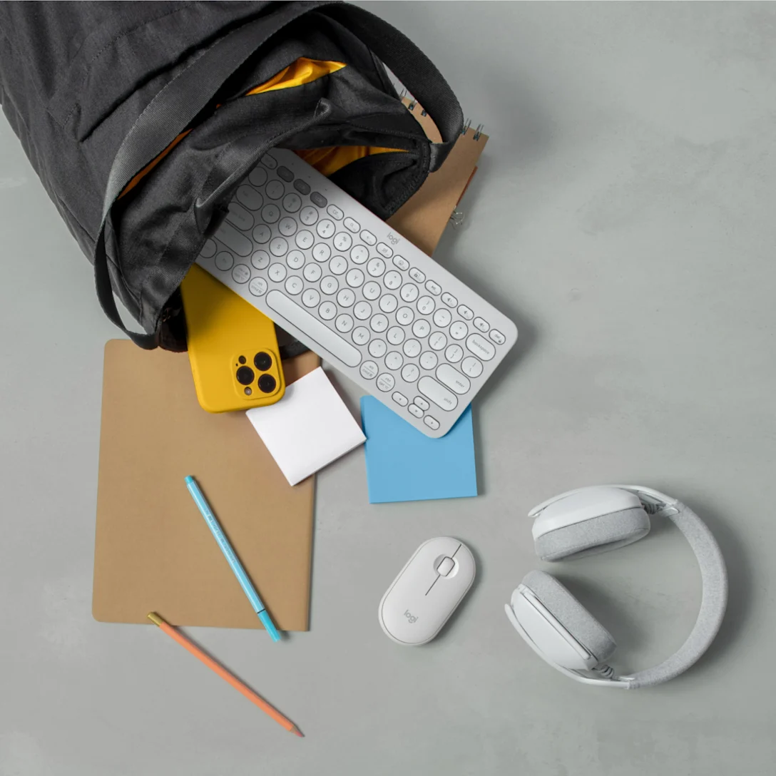 LOGITECH PEBBLE KEYS 2 MULTI DEVICE PORTABLE KEYBOARD K380S WHITE 920-011852 thumbnail 3