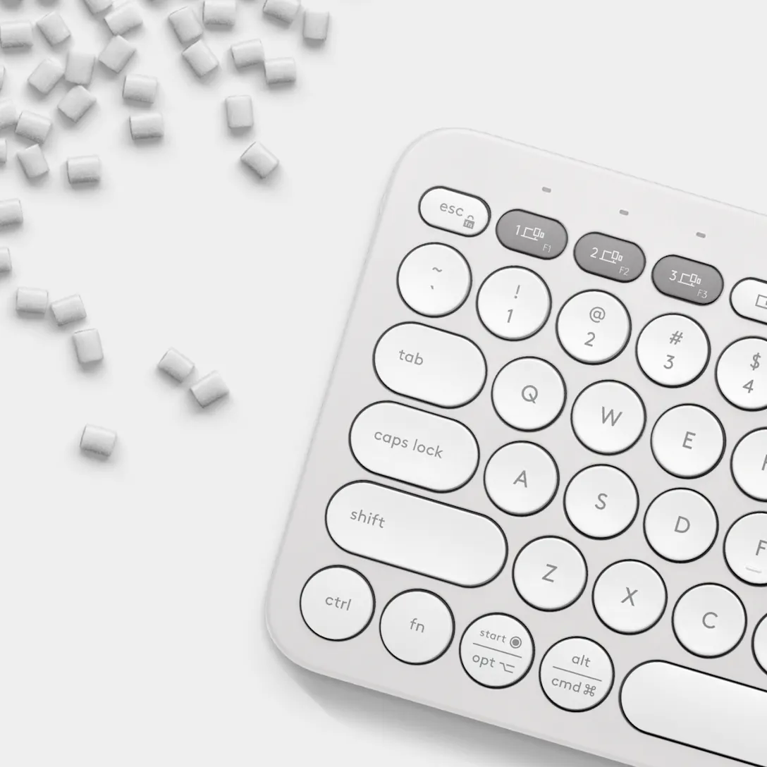 LOGITECH PEBBLE KEYS 2 MULTI DEVICE PORTABLE KEYBOARD K380S WHITE 920-011852 thumbnail 4