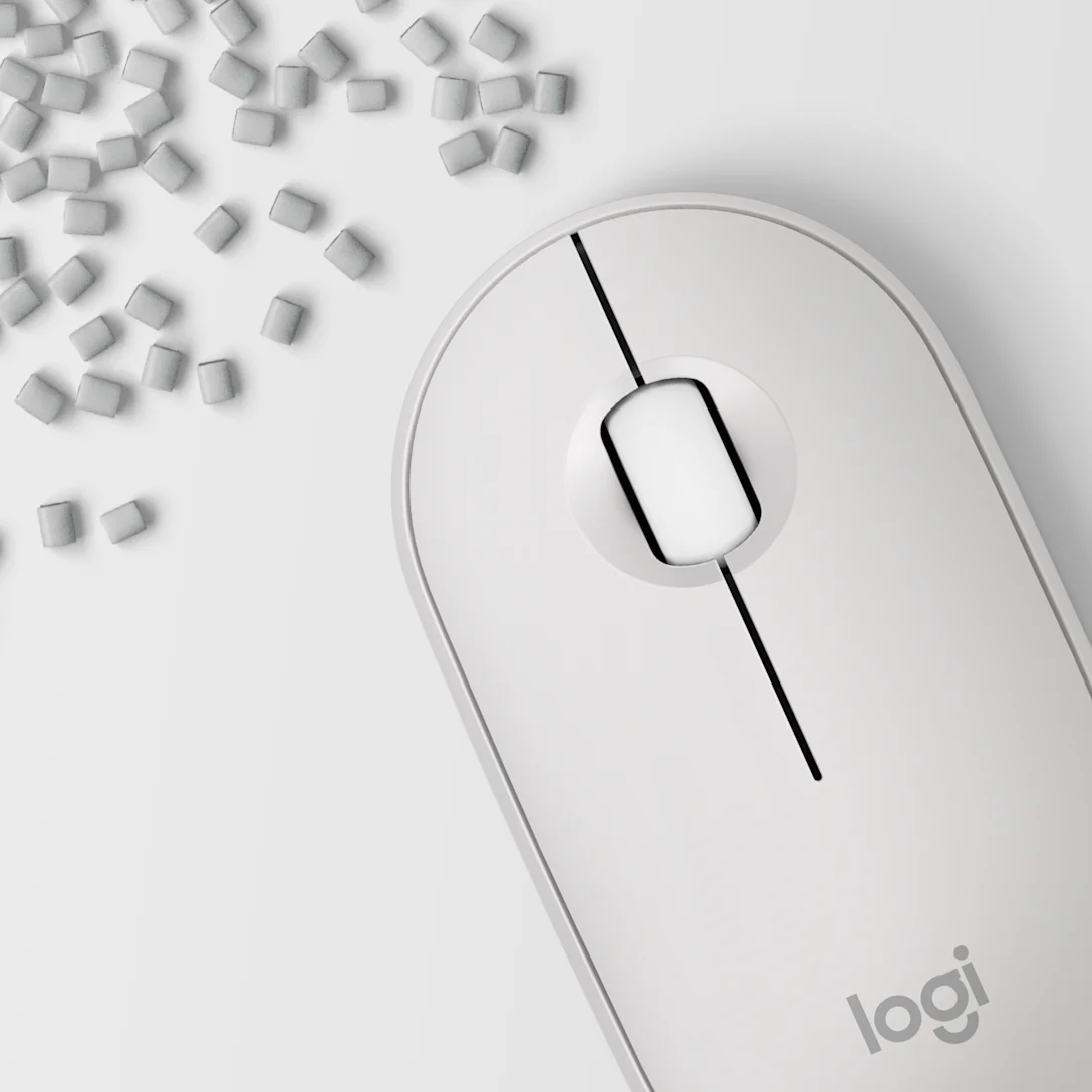 LOGITECH PEBBLE WIRELESS MOUSE WHITE 910-005541 thumbnail 4