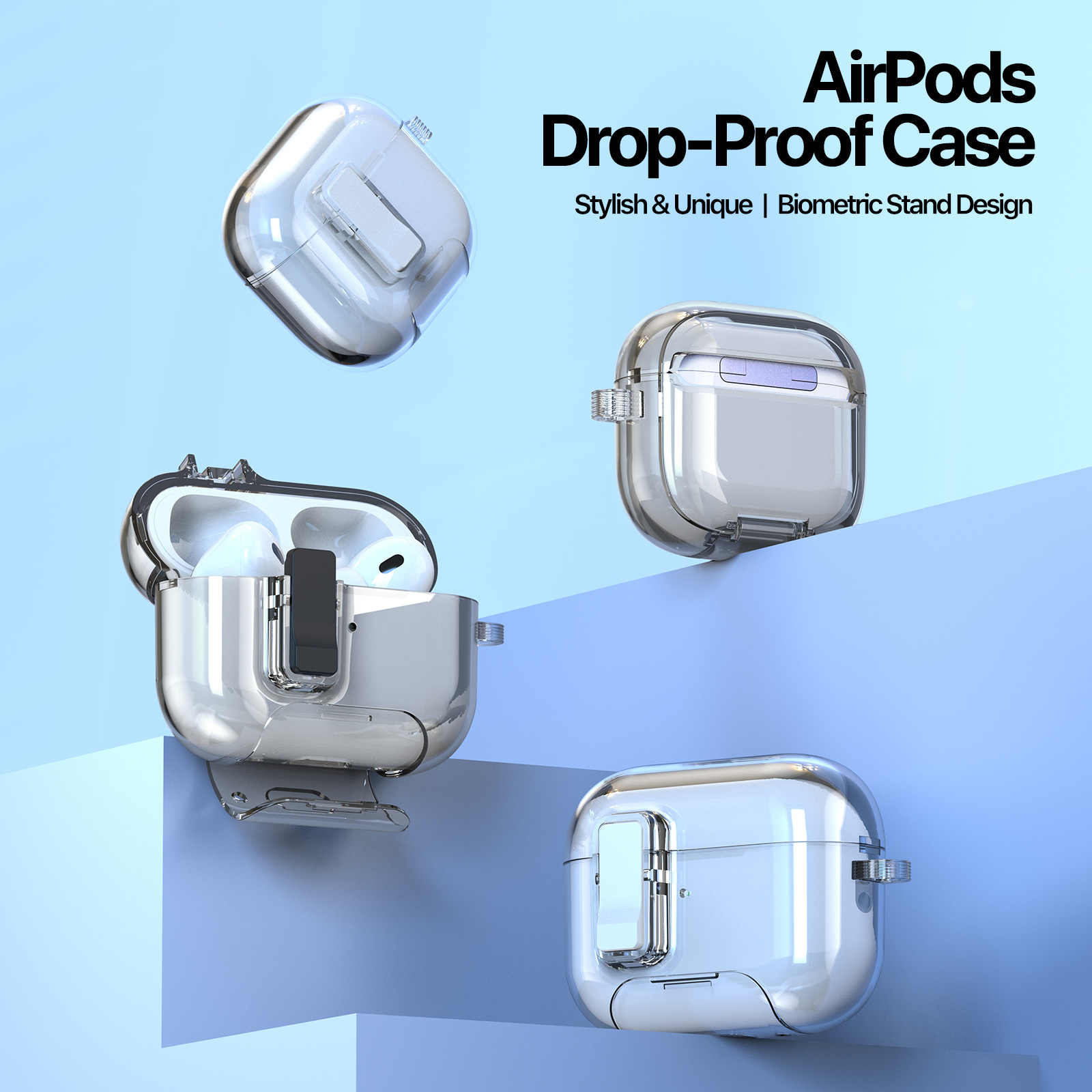 DUX DUCIS AIRPODS 4 CLEAR VERSATILE 6TH GENERATION HEADPHONE PECR SERIES CASE TRANSPARENT PECR0001 thumbnail 3