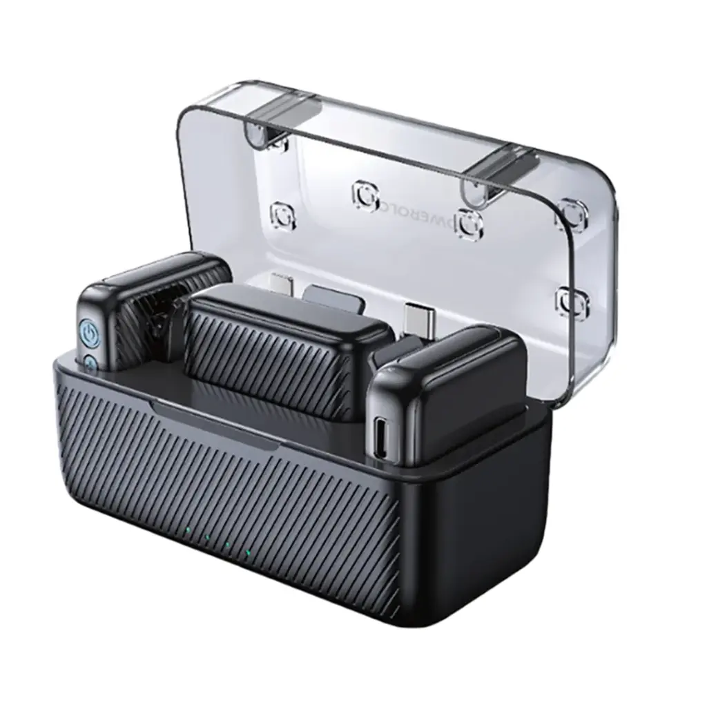 POWEROLOGY DUAL MICRPHONE PROFESSIONAL SET BLACK PMLV2CMIC