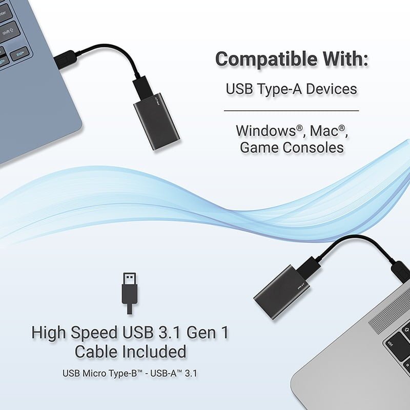 PNY ELITE USB 3.0 PORTABLE SSD 240/480GB PSD1CS1050 thumbnail 2