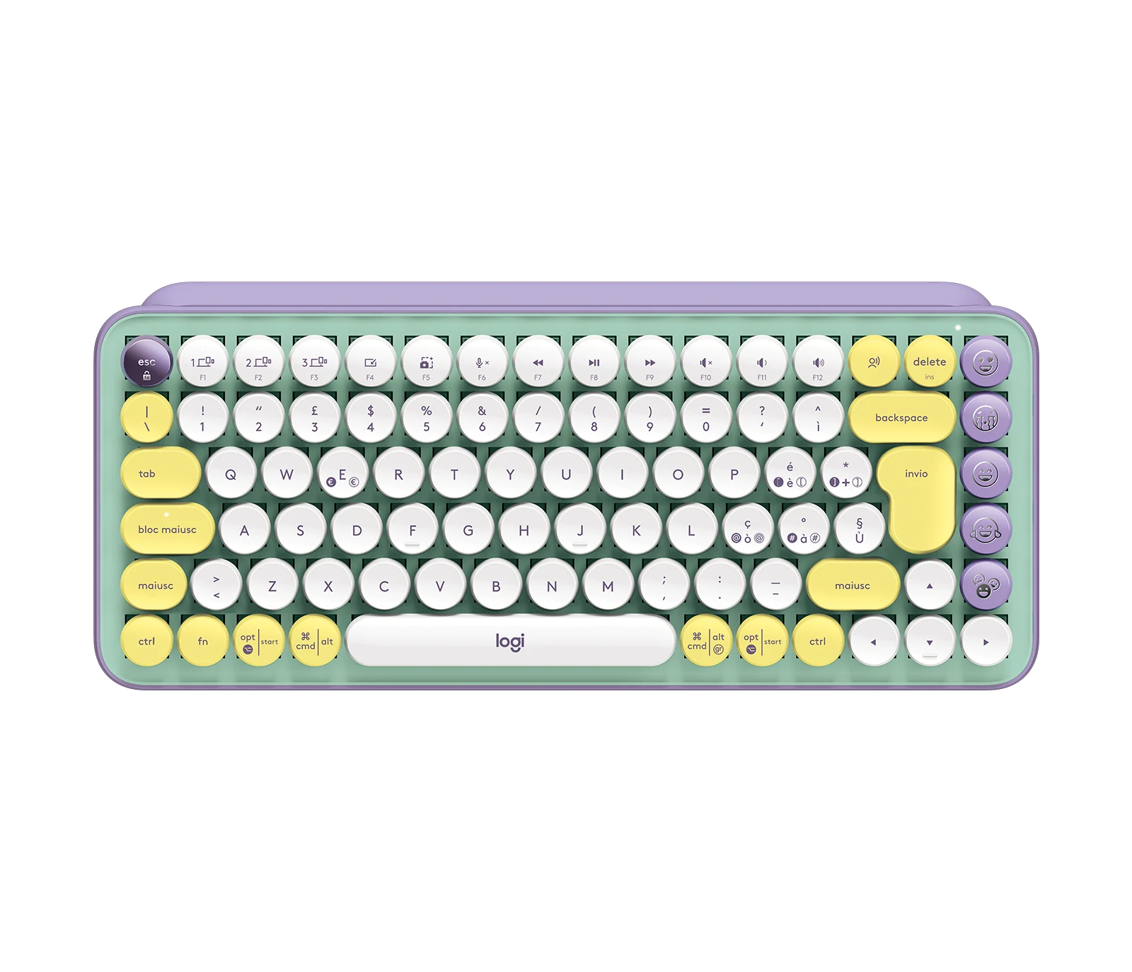 LOGITECH POP WIRELESS MECHANICAL EMOJI KEYBOARD DAY DREAM MINT 920-010817