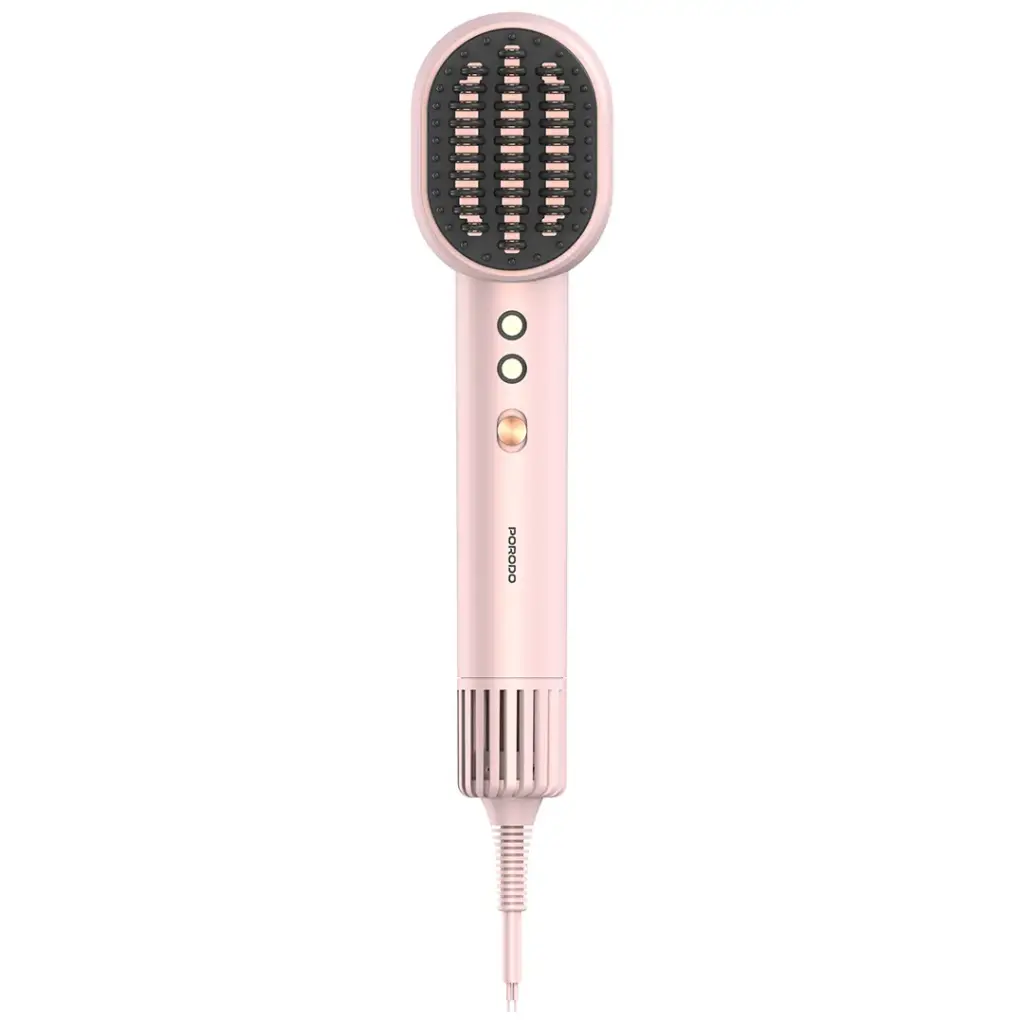 PORODO 2 IN 1 HAIR DRYER AND STRAIGHTENER BRUSH PINK PDLFSTAE581PK thumbnail 4