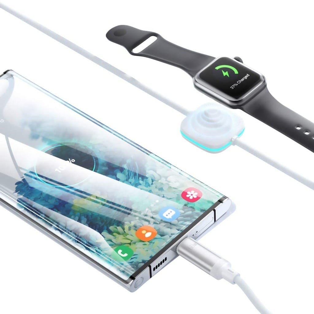 PORODO USB C TO USB C WITH WATCH CHARGE & DATA CABLE 1.2M WHITE PD-2N1CCWC-WH thumbnail 6