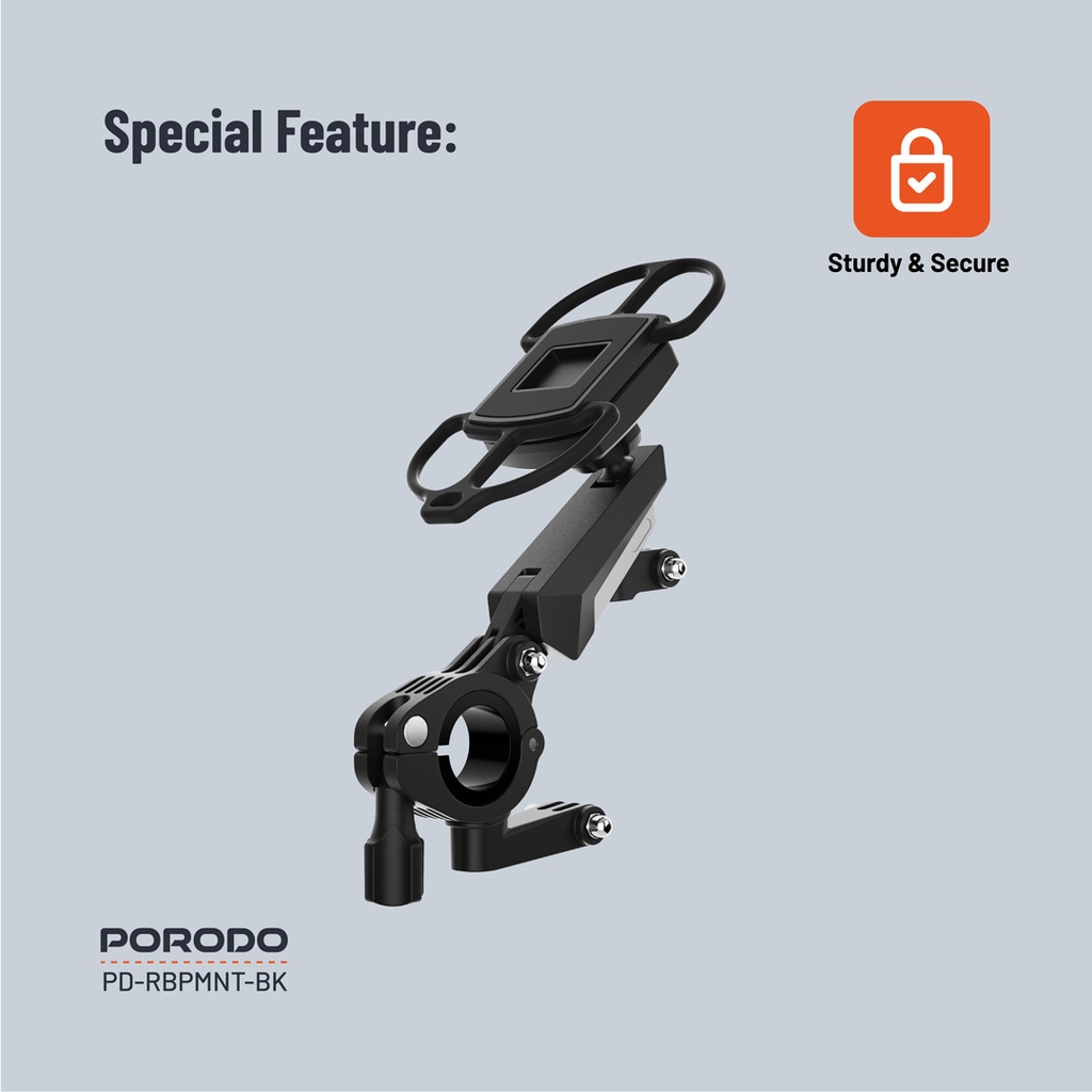 PORODO SHOCK-ABSORPTION BICYCLE MOUNT PD-RBPMNT-BK thumbnail 4