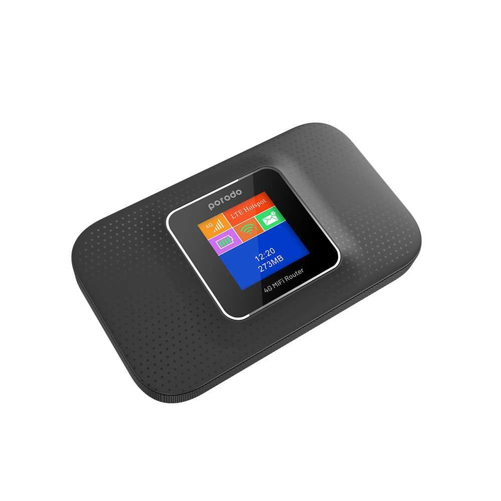 PORODO 4G LTE 3G PORTABLE HIGH SPEED ROUTER PD-PRT4GR-BK thumbnail 2