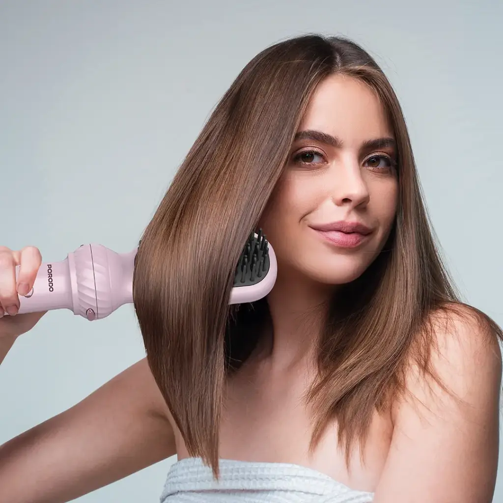PORODO 5 IN 1 HAIR STYLING TOOL AUTO WRAP CURLING & STRAIGHTENING PINK PDLFST218PK thumbnail 8