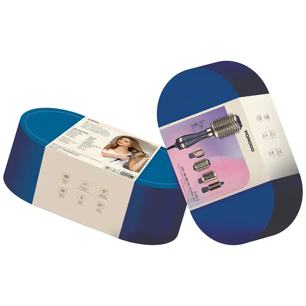PORODO 5 IN 1 HOT AIR BRUSH STYLING SET BLUE/GOLD PDLFST56BUGD thumbnail 6
