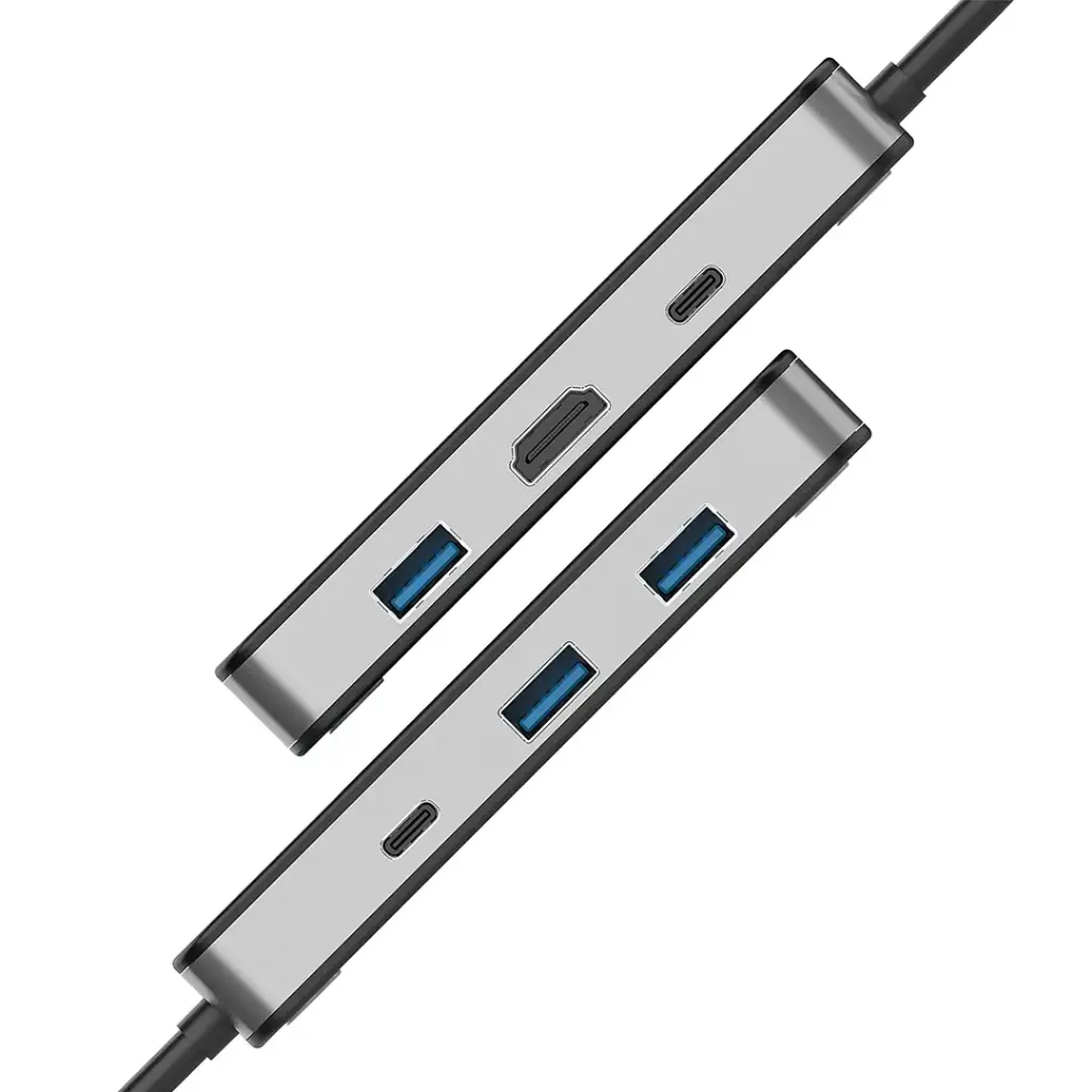 PORODO 6 IN 1 MULTI PORT USB C HUB GRAY PDTC630GY thumbnail 6