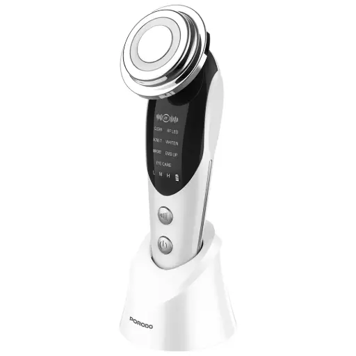 PORODO 7 IN 1 LED MICRO CURRENT FACIAL MASSAGER WHITE PDKFSTM9907WH