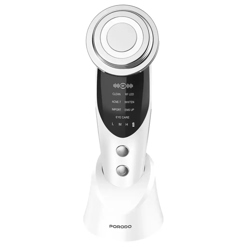 PORODO 7 IN 1 LED MICRO CURRENT FACIAL MASSAGER WHITE PDKFSTM9907WH thumbnail 2