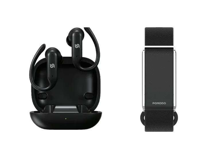 PORODO ACTIVEX SMART FITNESS BAND AND EARBUDS BLACK PD2IN1SB62BK