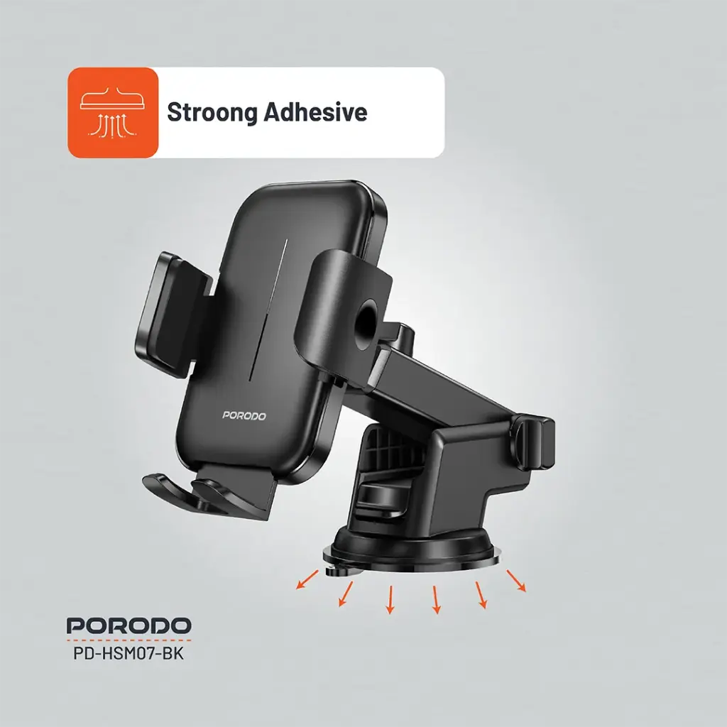 PORODO ADJUSTABLE CLAMPS DASH AND WINDSHIELD MOUNT BLACK PD-HSM07-BK thumbnail 4