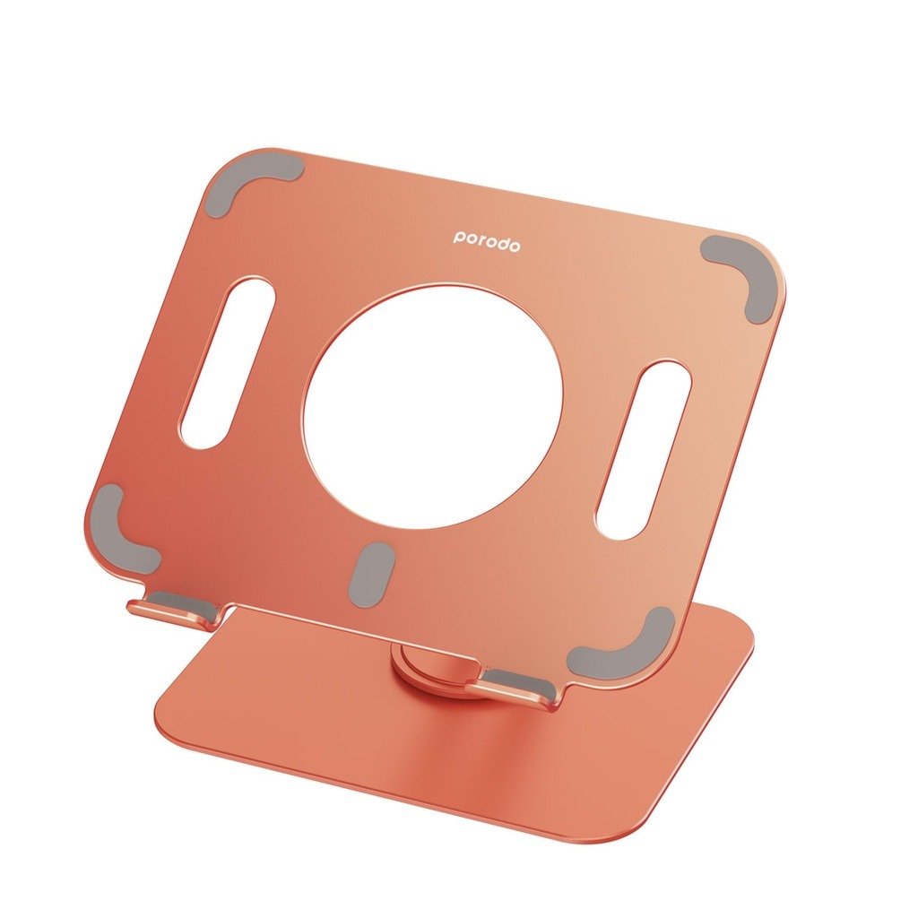 Porodo 360 Degree Rotating Tablet Stand Adjustable and Portable Orange thumbnail 2