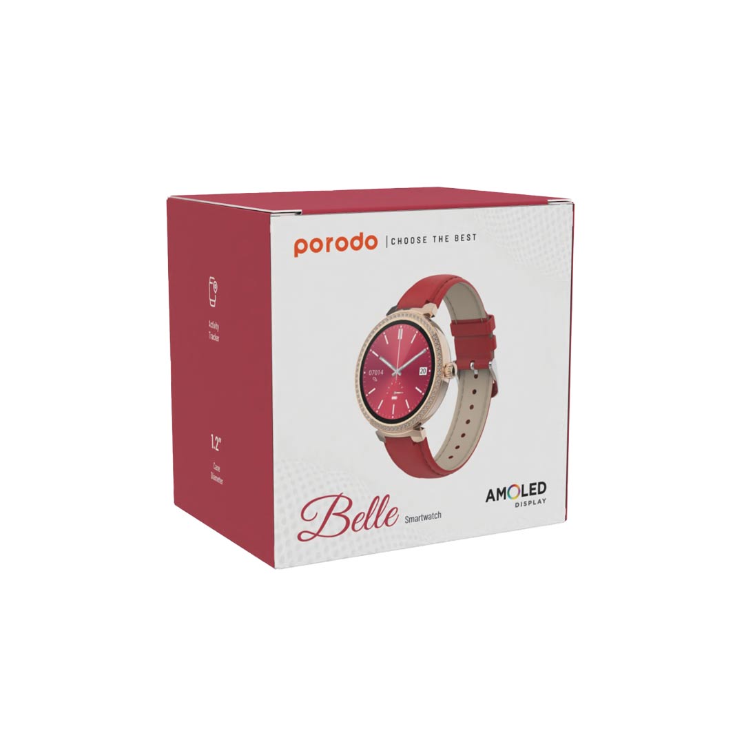 PORODO BELLE SMART WATCH RED PD-BELLE-RD thumbnail 2