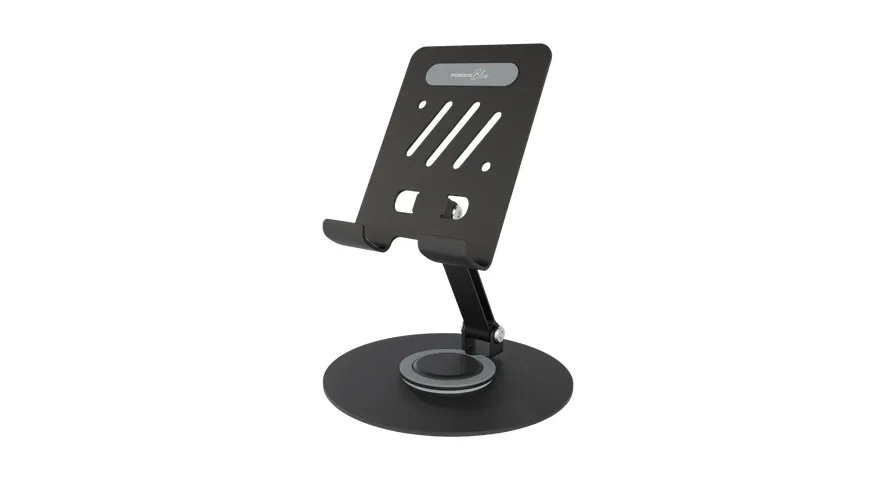 PORODO BLUE CLIPO ROTATABLE TABLET HOLDER NON SLIP BASE BLACK PBJX03BK
