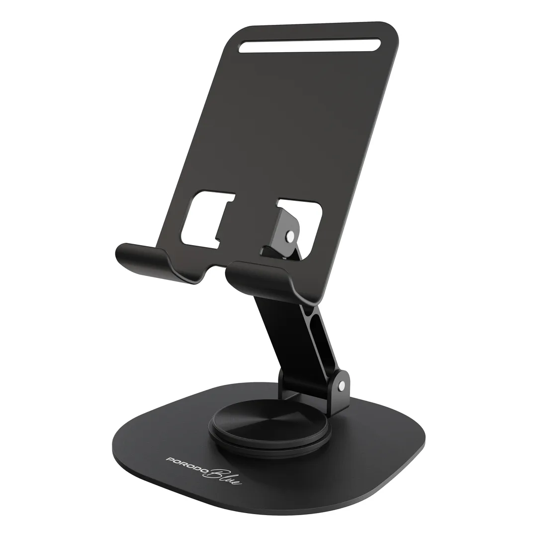 PORODO BLUE FLEXA ROTATABLE PHONE HOLDER NON SLIP BASE BLACK PBJX18BK