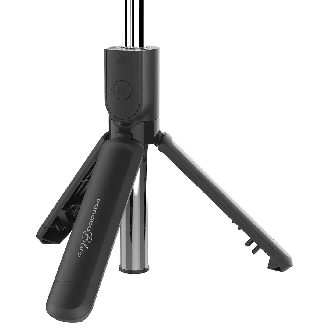 PORODO BLUE FLEXI TRIPOD SELFIE STICK WITH FOLDABLE TRIPOD BLACK PBS03SSTBK thumbnail 4