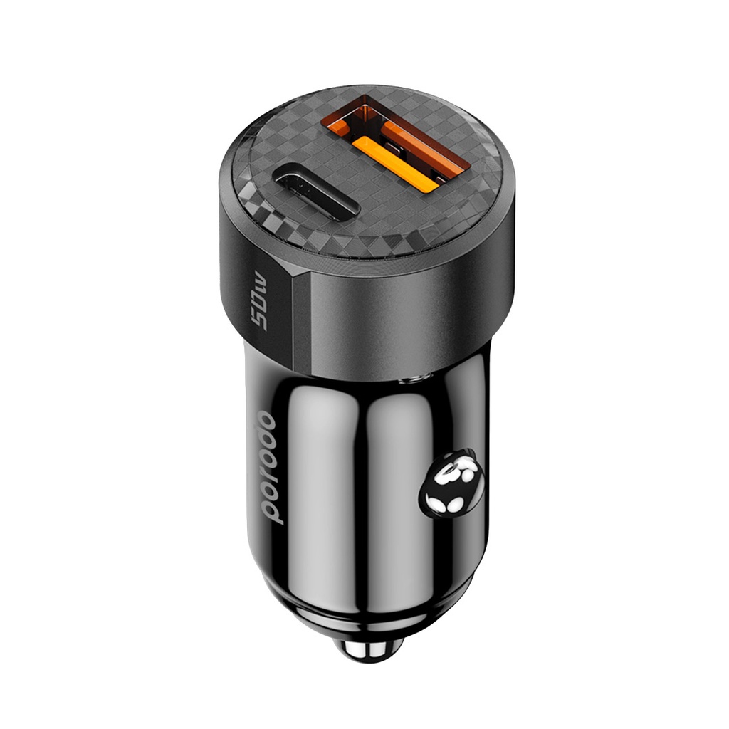 PORODO DUAL OUTPUT CAR CHARGER 50W TITANIUM PD-CC50W-TI thumbnail 3