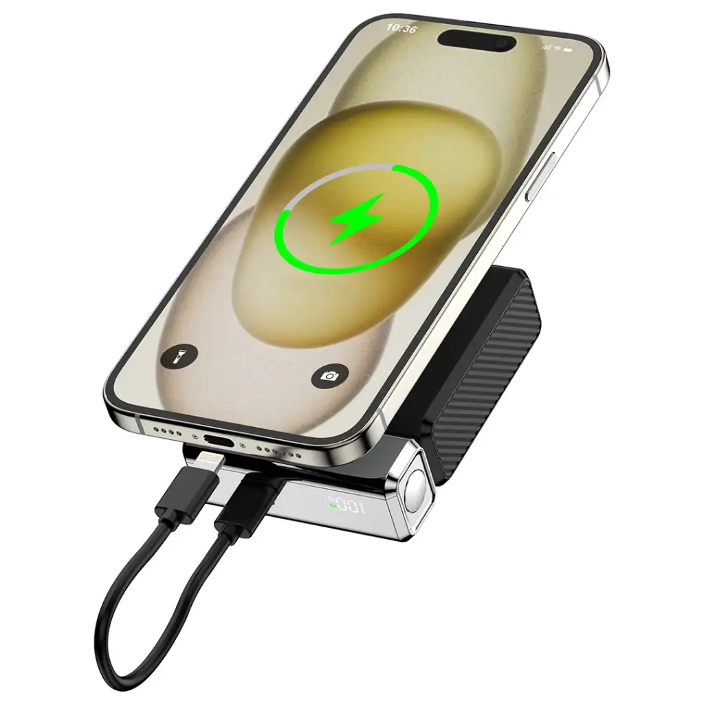 PORODO PD35W CHROME VOLT 10000MAH POWER BANK WITH LED DIGITAL DISPLAY BLACK PDPBFCH088BK thumbnail 3