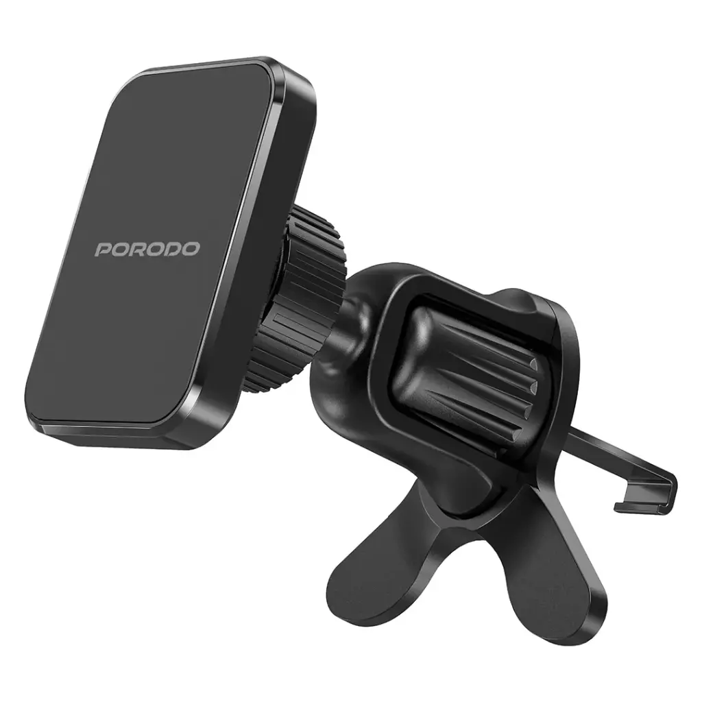PORODO DUAL MOUNT MAGNETIC PHONE HOLDER WITH DASH & AIR VENT BLACK PDHSM35BK thumbnail 2