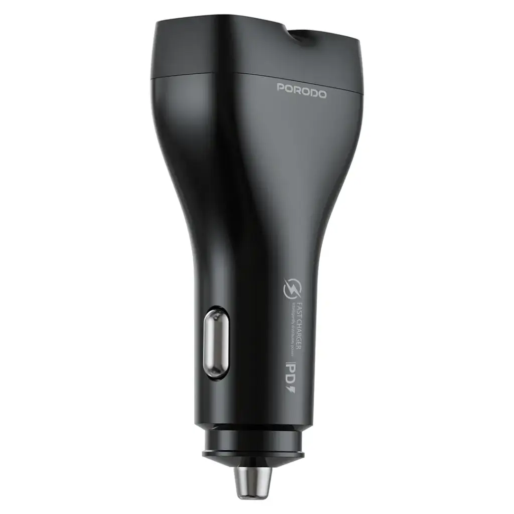 PORODO DUALPOWER 102W CAR CHARGER PD30W QC18W BLACK PDFWCH085BK thumbnail 2