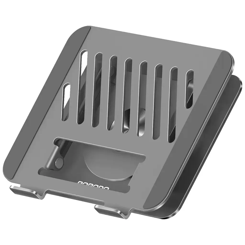 PORODO FOLABLE 360 DUAL USE LAPTOP STAND WITH MAGSAFE PHONE HOLDER GREY PDLSM360DKGY thumbnail 2