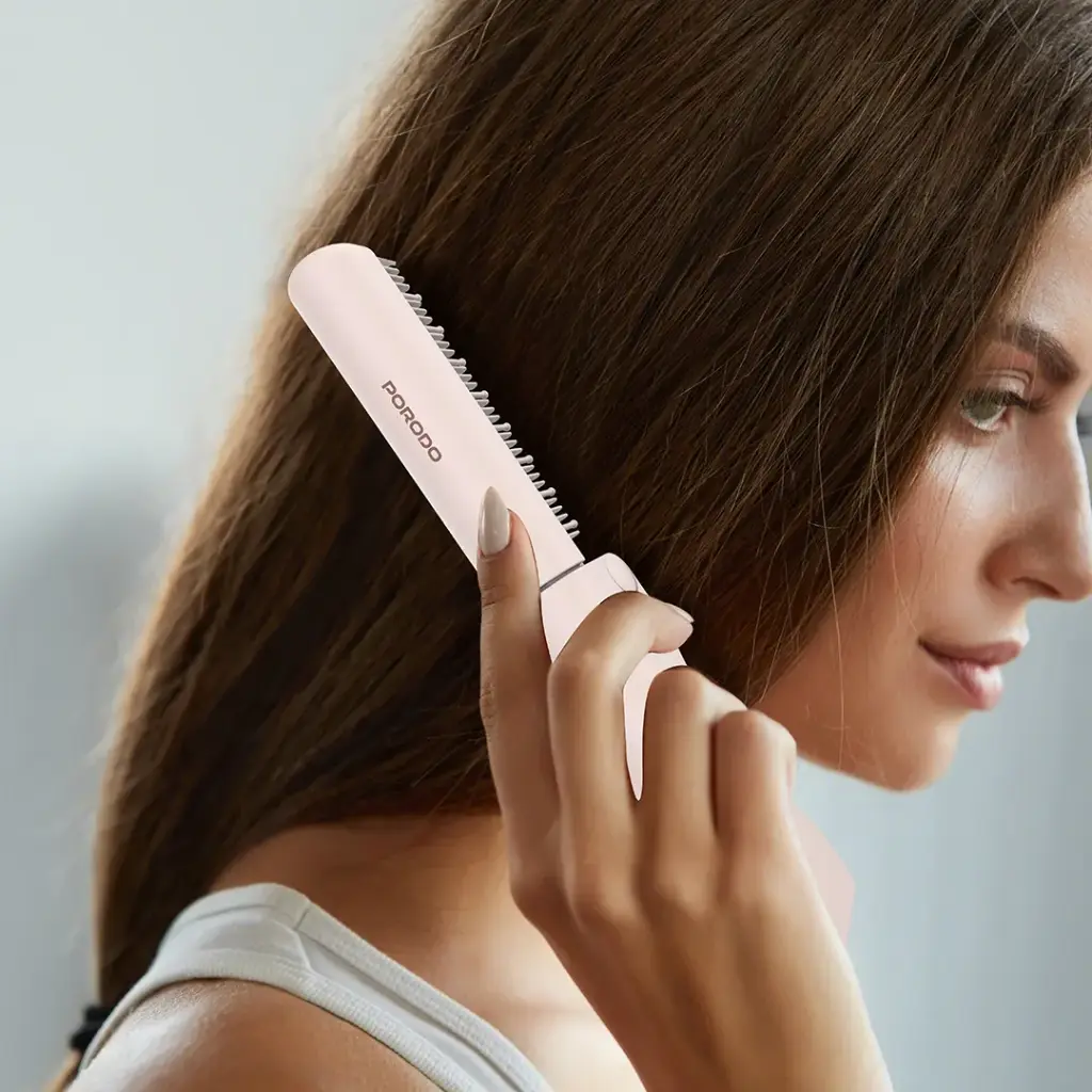 PORODO FOLDABLE MINI STRAIGHTENER BRUSH PINK PDLFSTHC313PK thumbnail 6